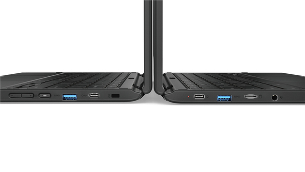 Lenovo 11.6" 500e (2nd Gen), 8 Gt RAM, 64 Gt eMMC, Chrome OS -kannettava, Musta