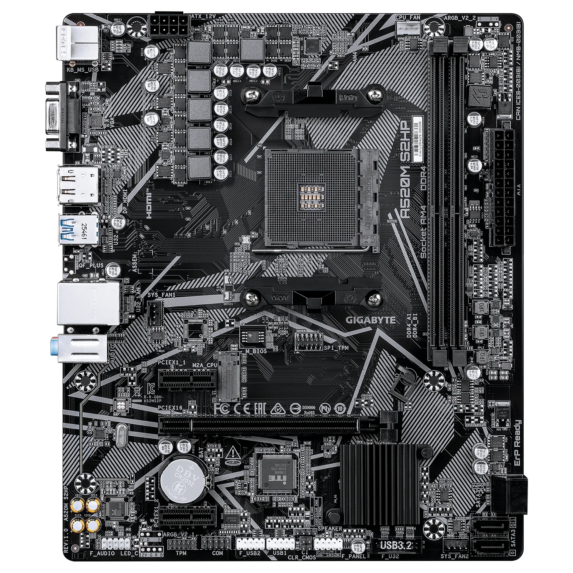 Gigabyte A520M S2HP AM4 mATX -emolevy