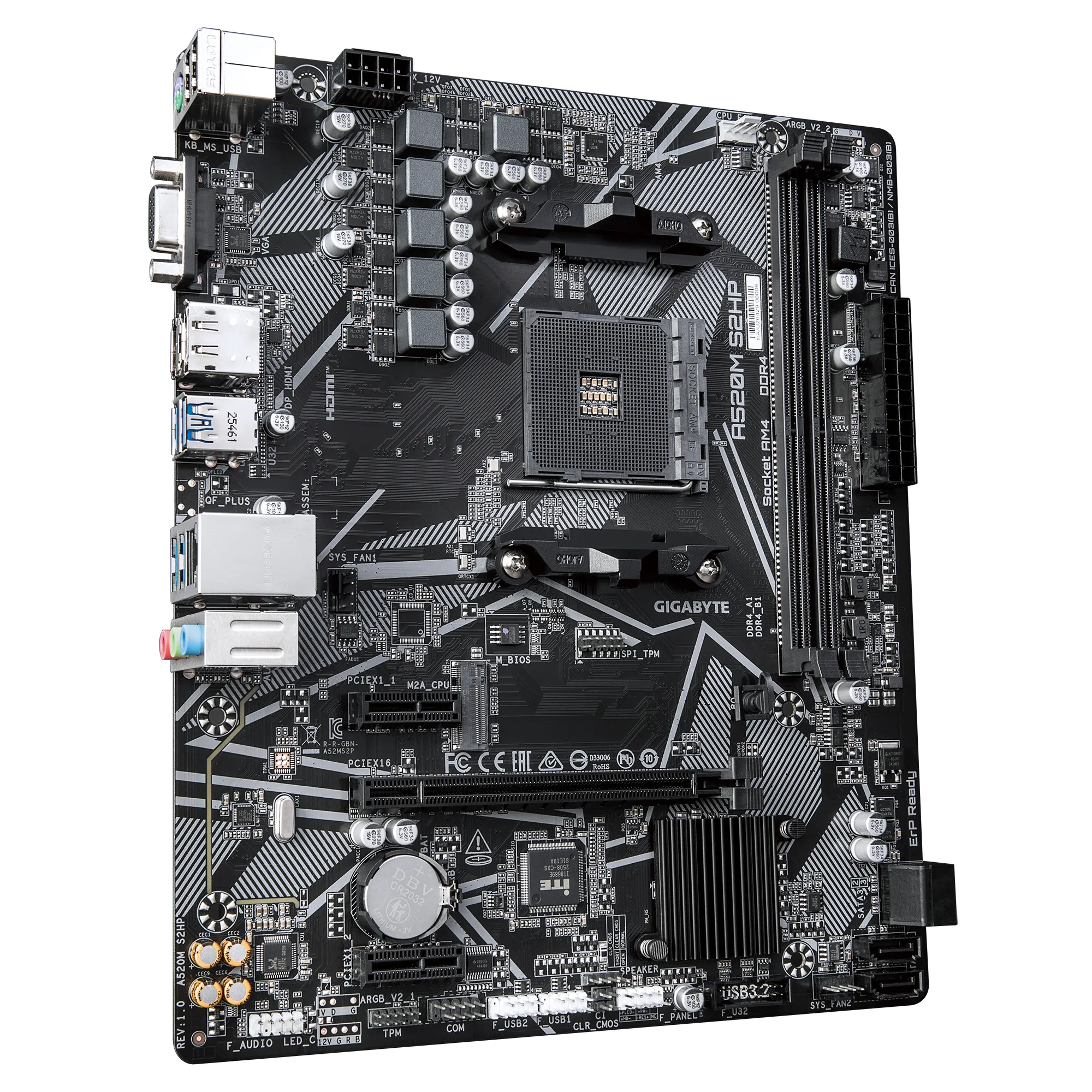 Gigabyte A520M S2HP AM4 mATX -emolevy