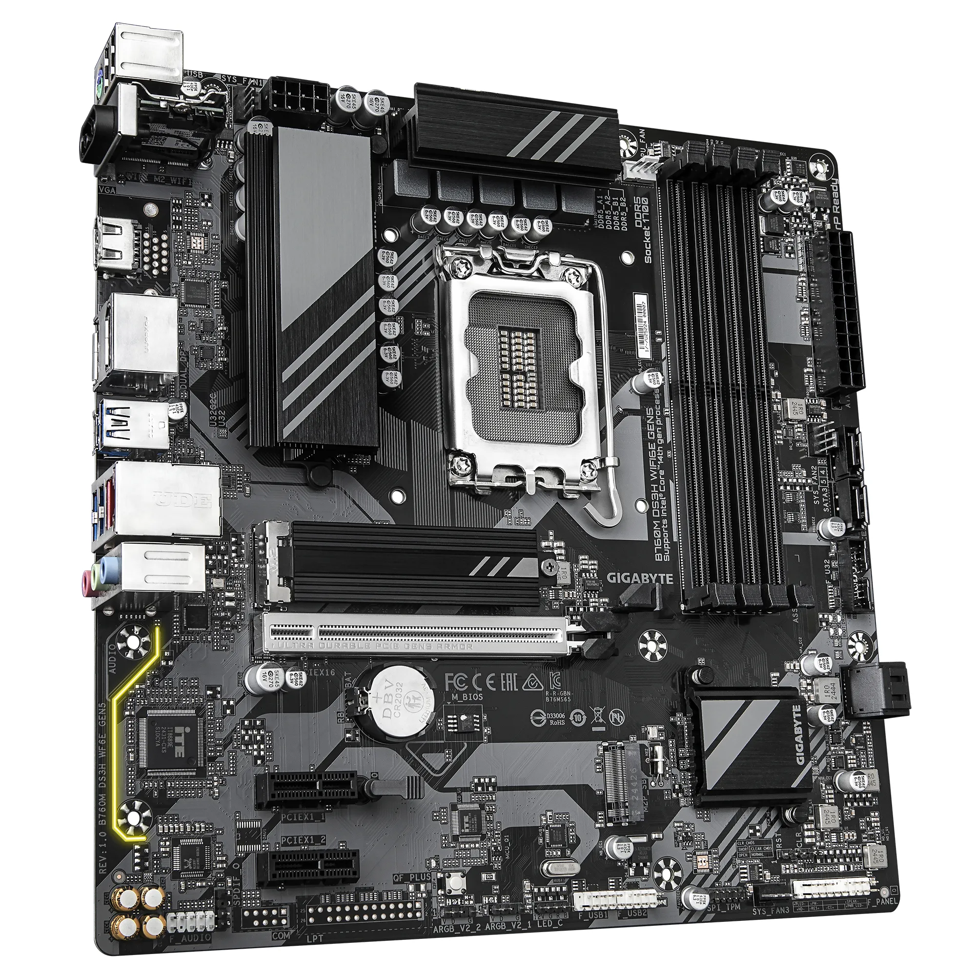 Gigabyte B760M DS3H Wi-Fi 6E LGA1700 mATX Motherboard
