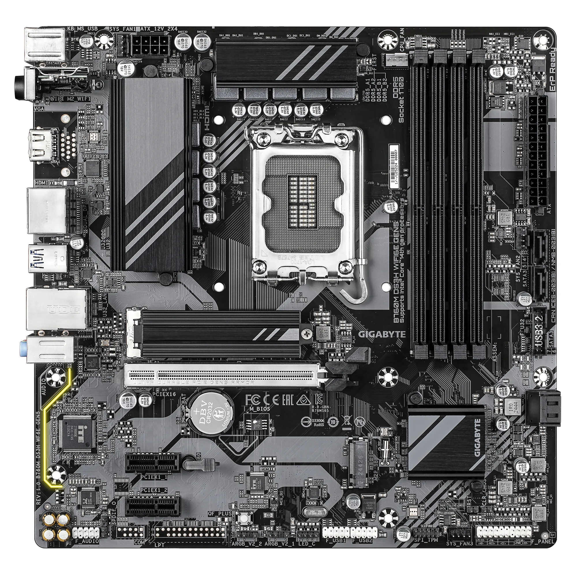 Gigabyte B760M DS3H Wi-Fi 6E LGA1700 mATX Motherboard