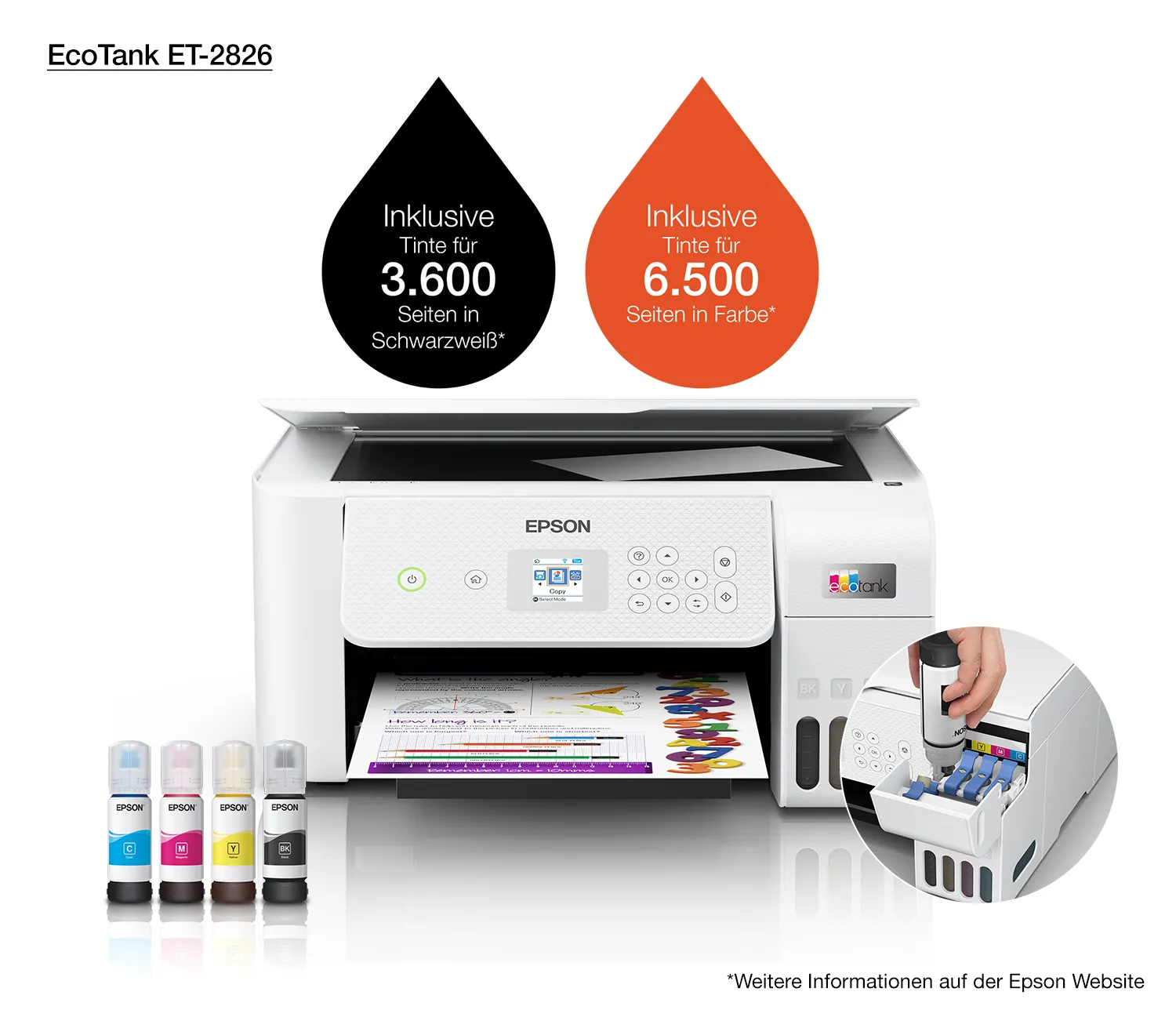 Epson EcoTank ET-2826 A4 -mustesuihmmonitoimilaite