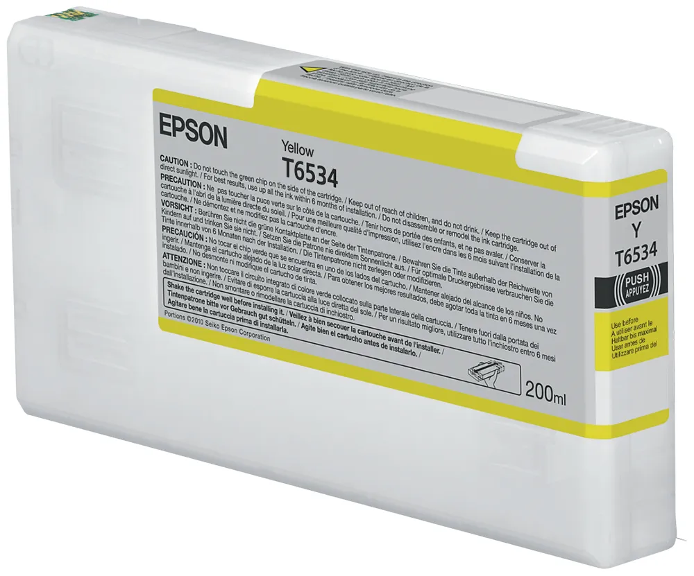 Epson T6534 bl&auml;ckpatron, 200 ml, gul