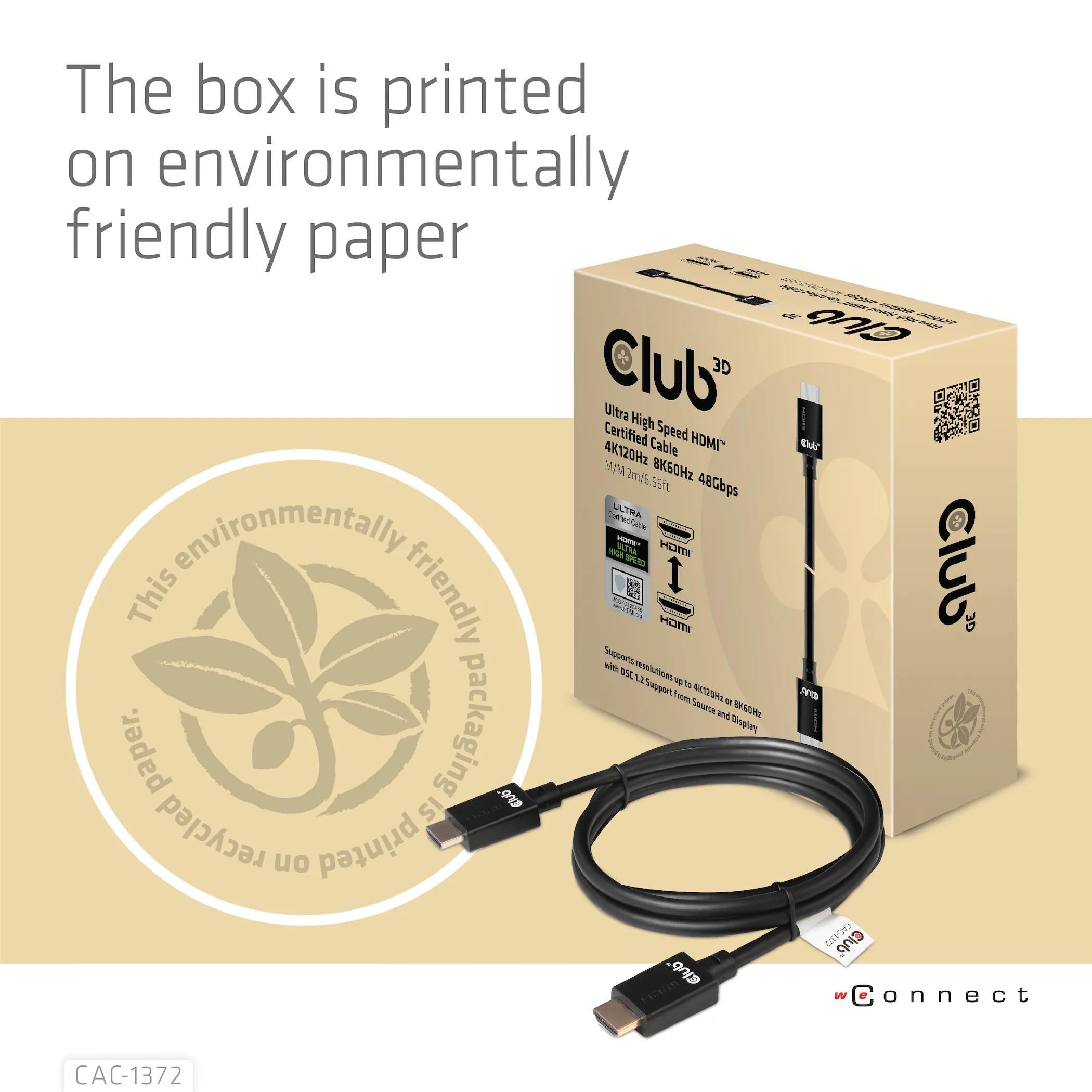 Club 3D HDMI – HDMI 2.1 - cable, 2 m, Black