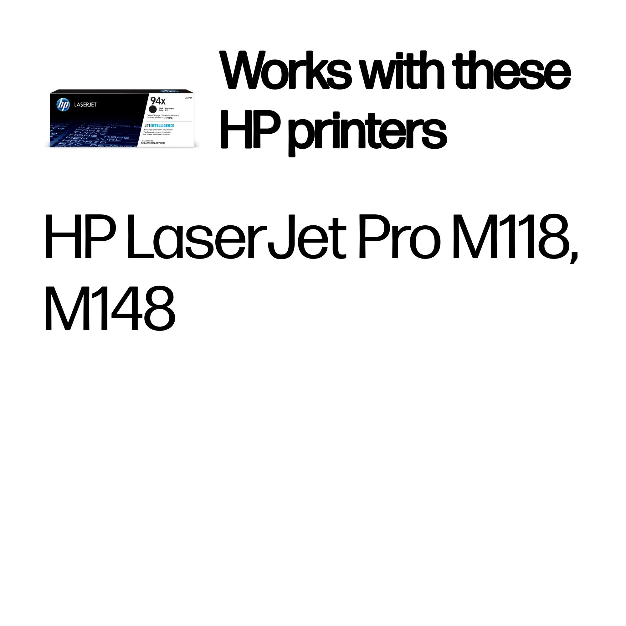 HP 94X lasertoner, svart