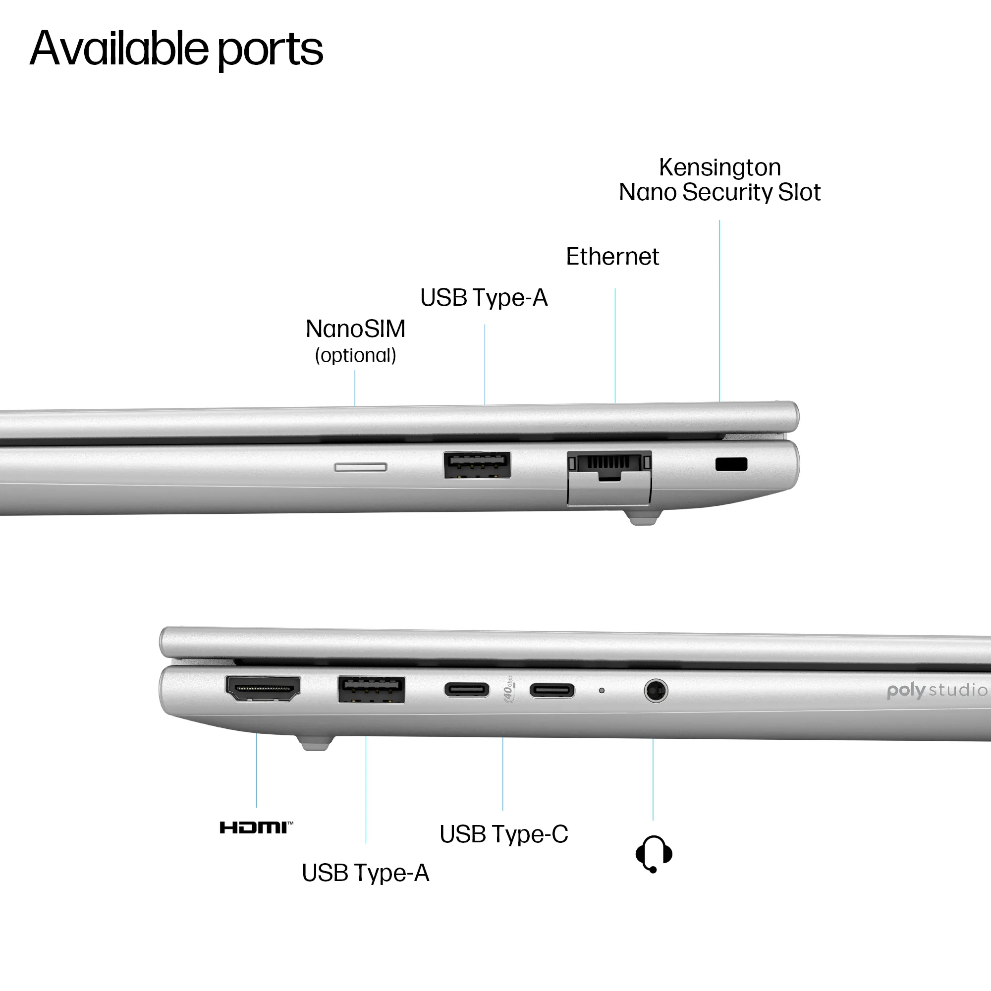 HP ProBook 4 G1q 14" Snapdragon X X1-26-100, 32 Gt, 512 Gt, Win 11 Pro -kannettava, hopea