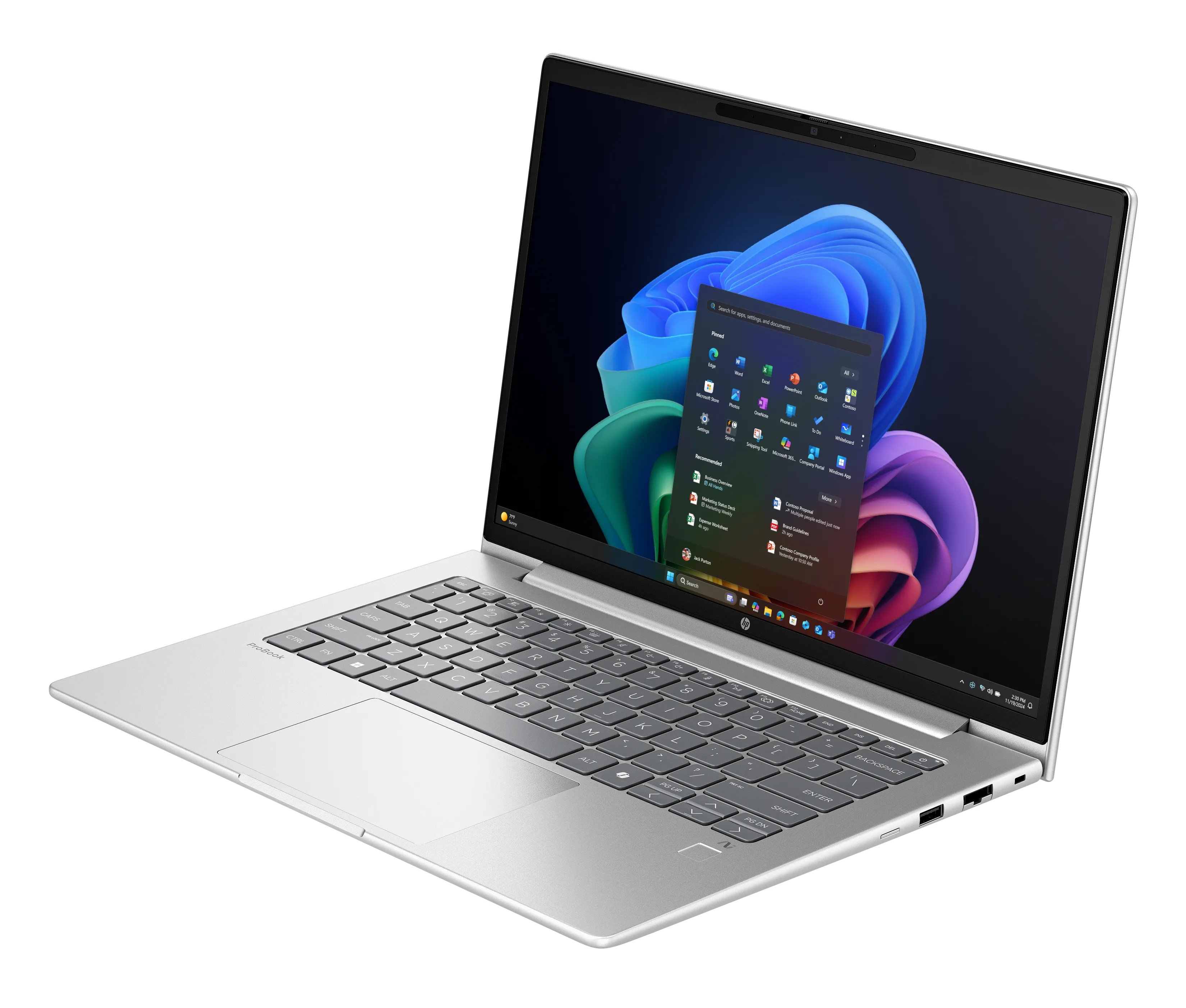 HP ProBook 4 G1q 14" Snapdragon X X1-26-100, 32 Gt, 512 Gt, Win 11 Pro -kannettava, hopea