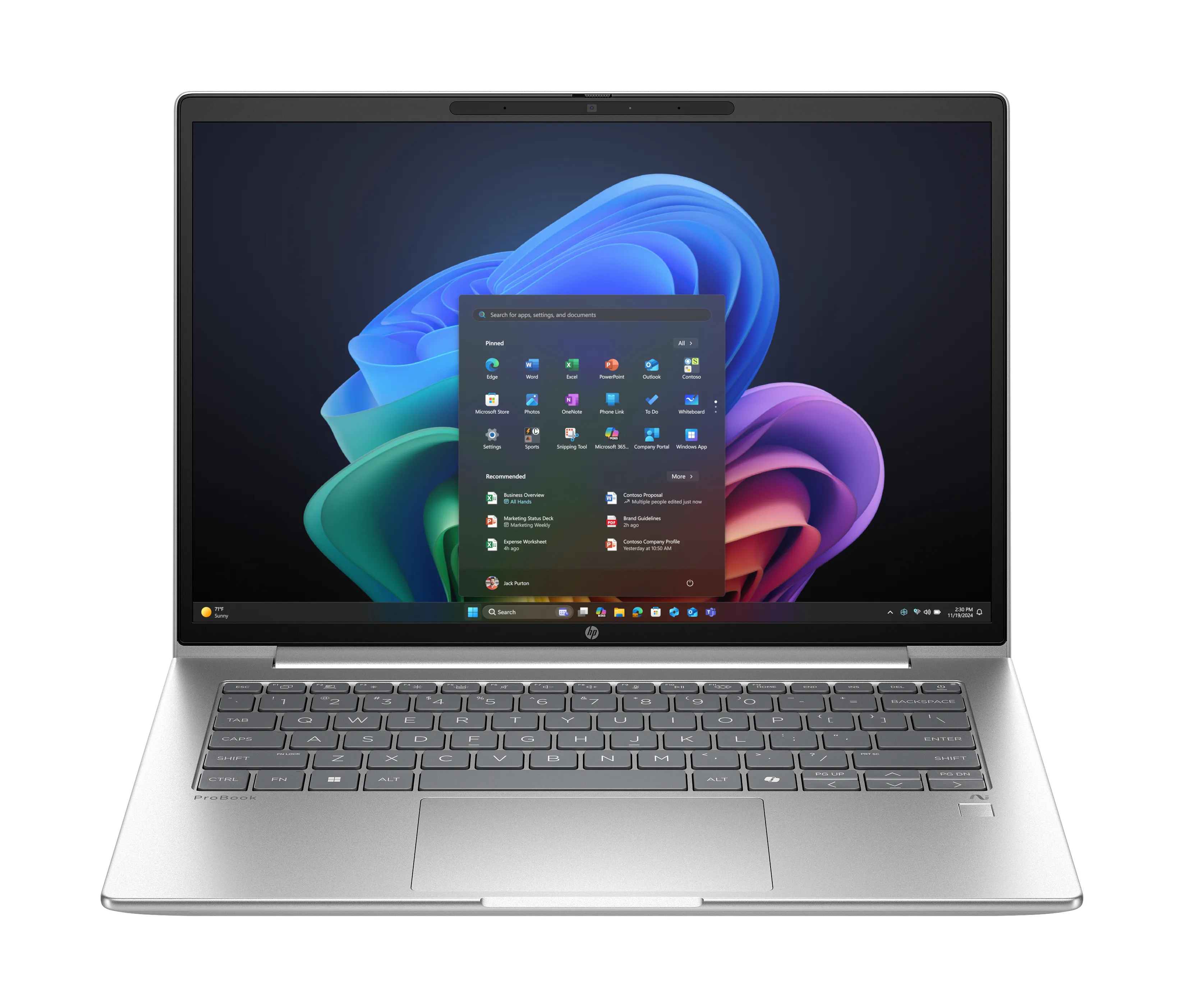 HP ProBook 4 G1q 14" Snapdragon X X1-26-100, 32 Gt, 512 Gt, Win 11 Pro -kannettava, hopea