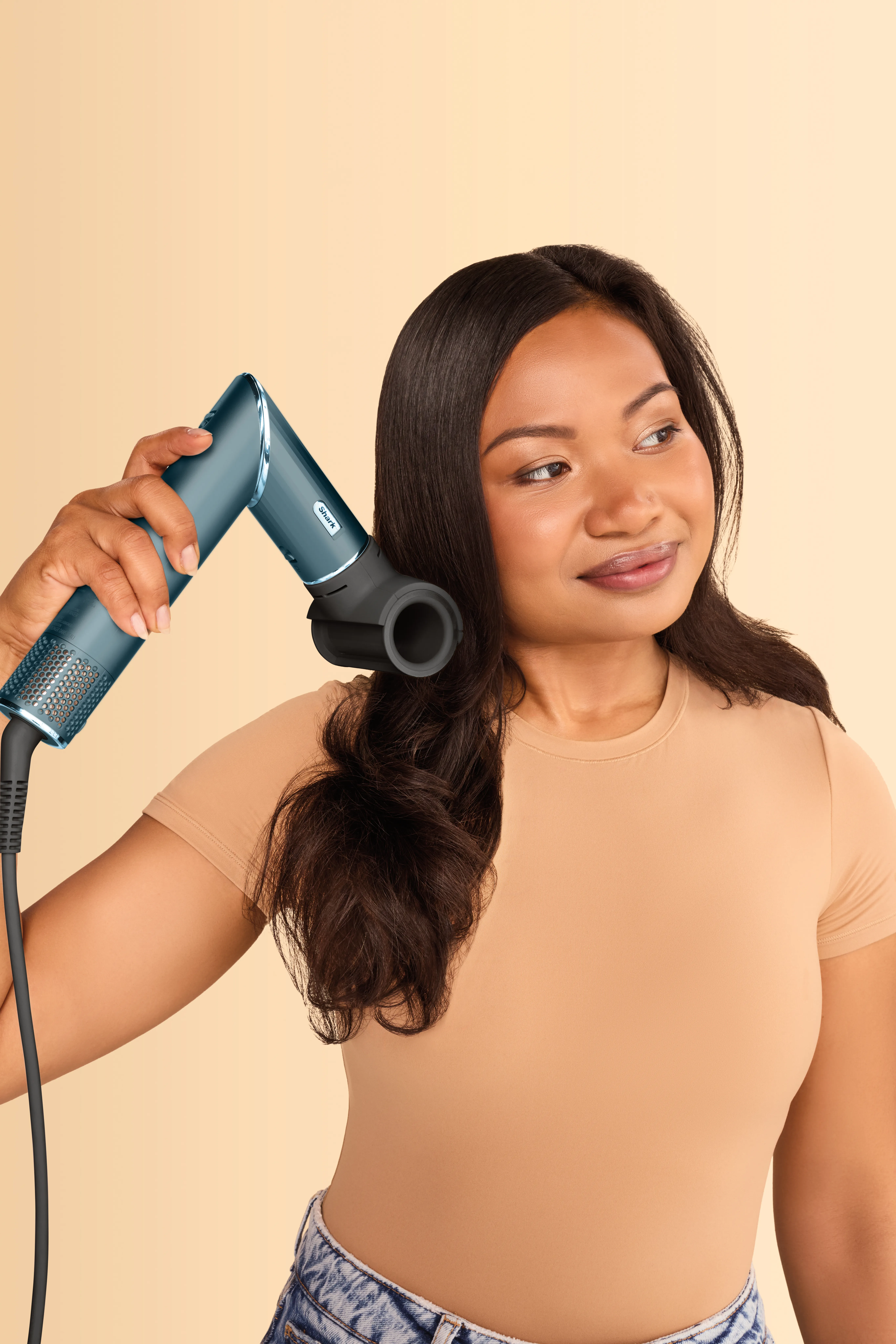 Shark FlexStyle HD450TLEU, 1400W - travel hair dryer, Ottanio/Teal