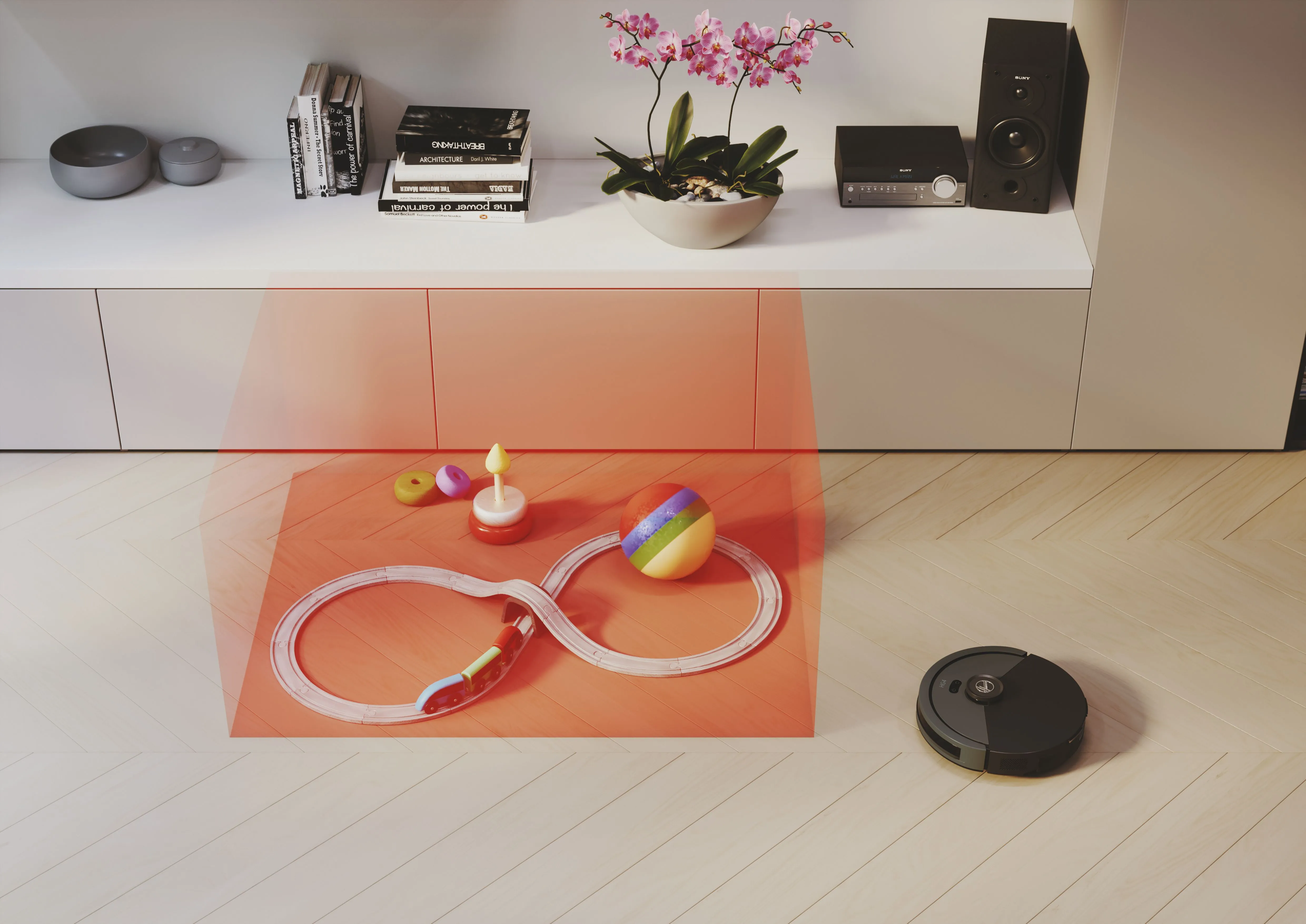 Hoover HG410D 011 Robot vacuum cleaner, Iron Grey