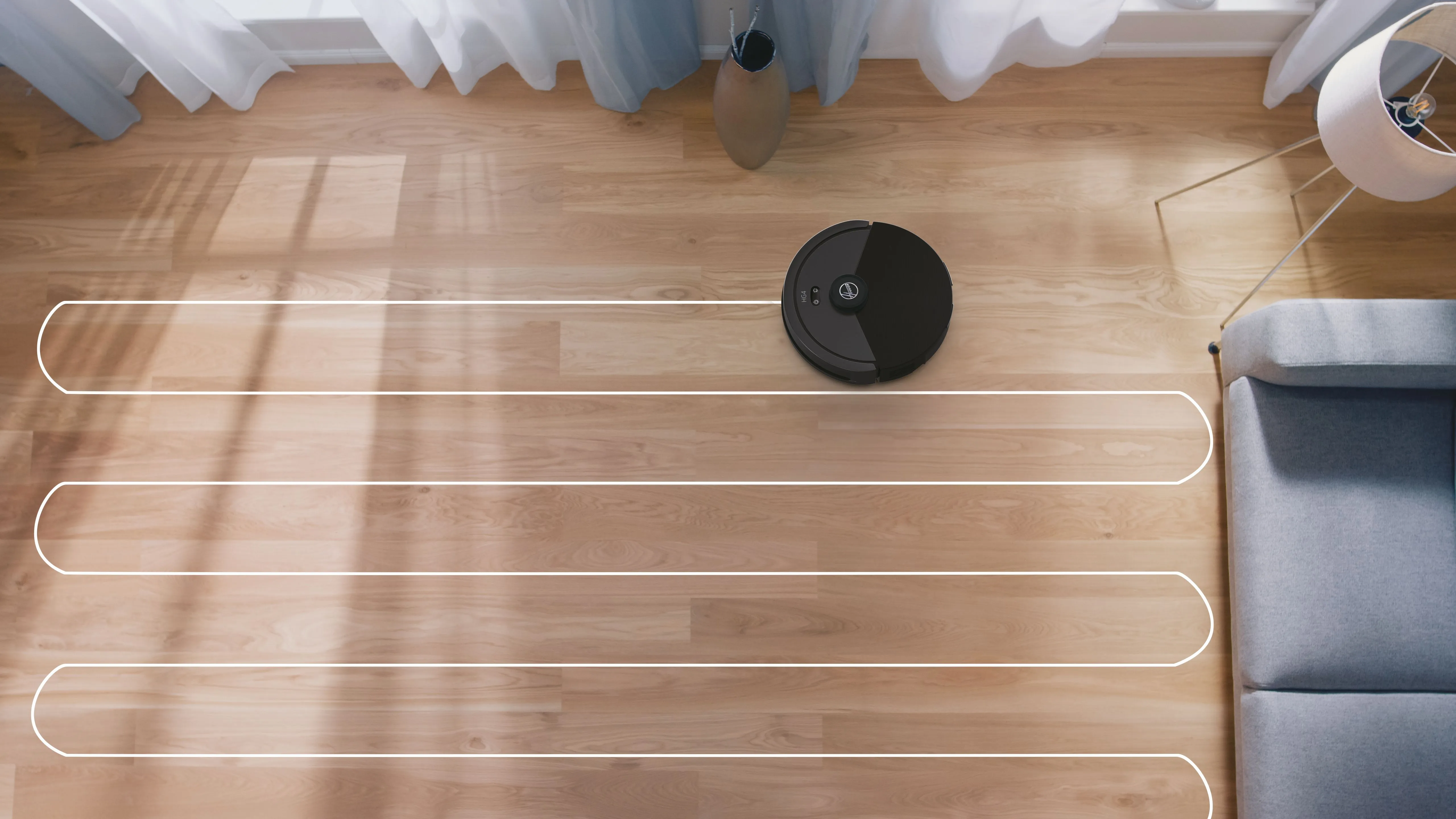 Hoover HG410D 011 Robot vacuum cleaner, Iron Grey