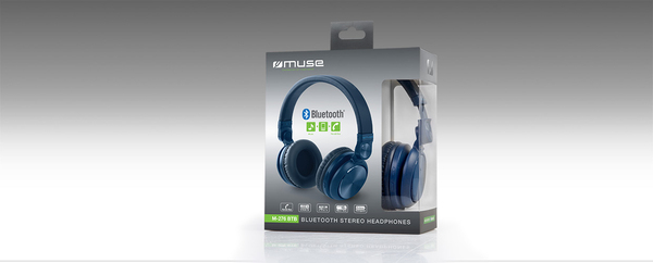Muse M-276 BTB - bluetooth headphones, blue