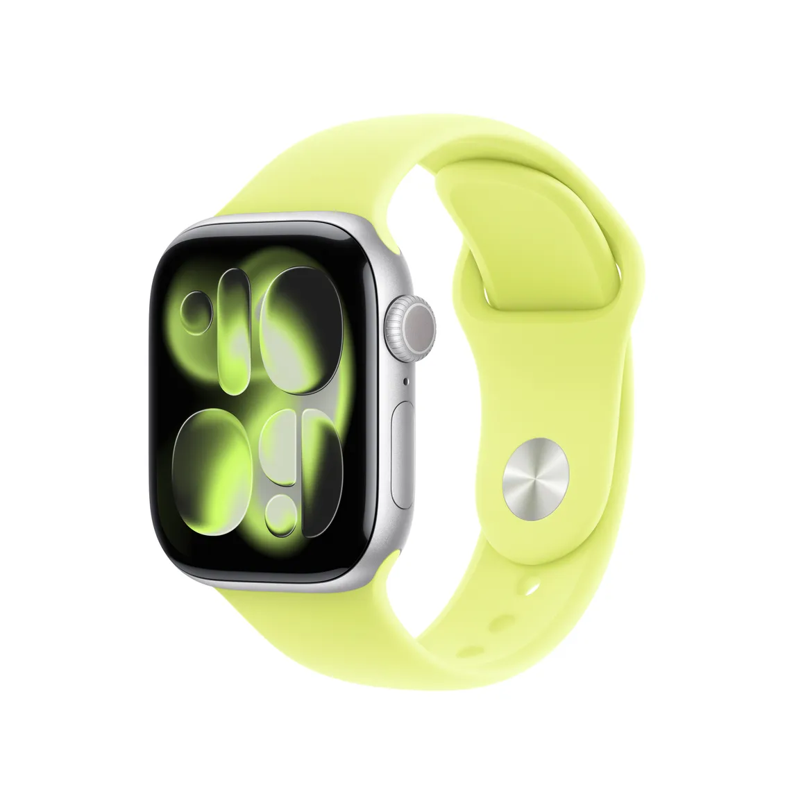 Apple Watch 42 mm -urheiluranneke, Neonkeltainen, M/L