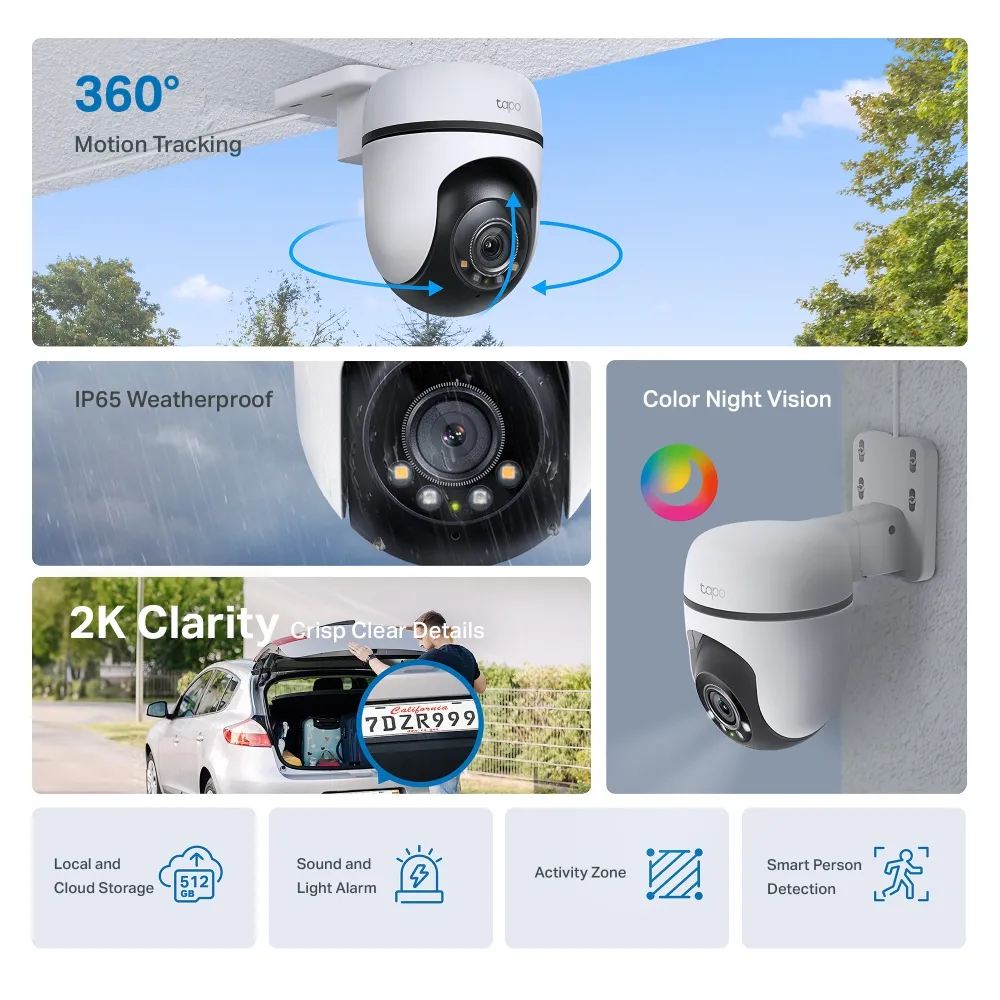 TP-Link Tapo C510W Wifi - &ouml;vervakningskamera f&ouml;r utomhusbruk