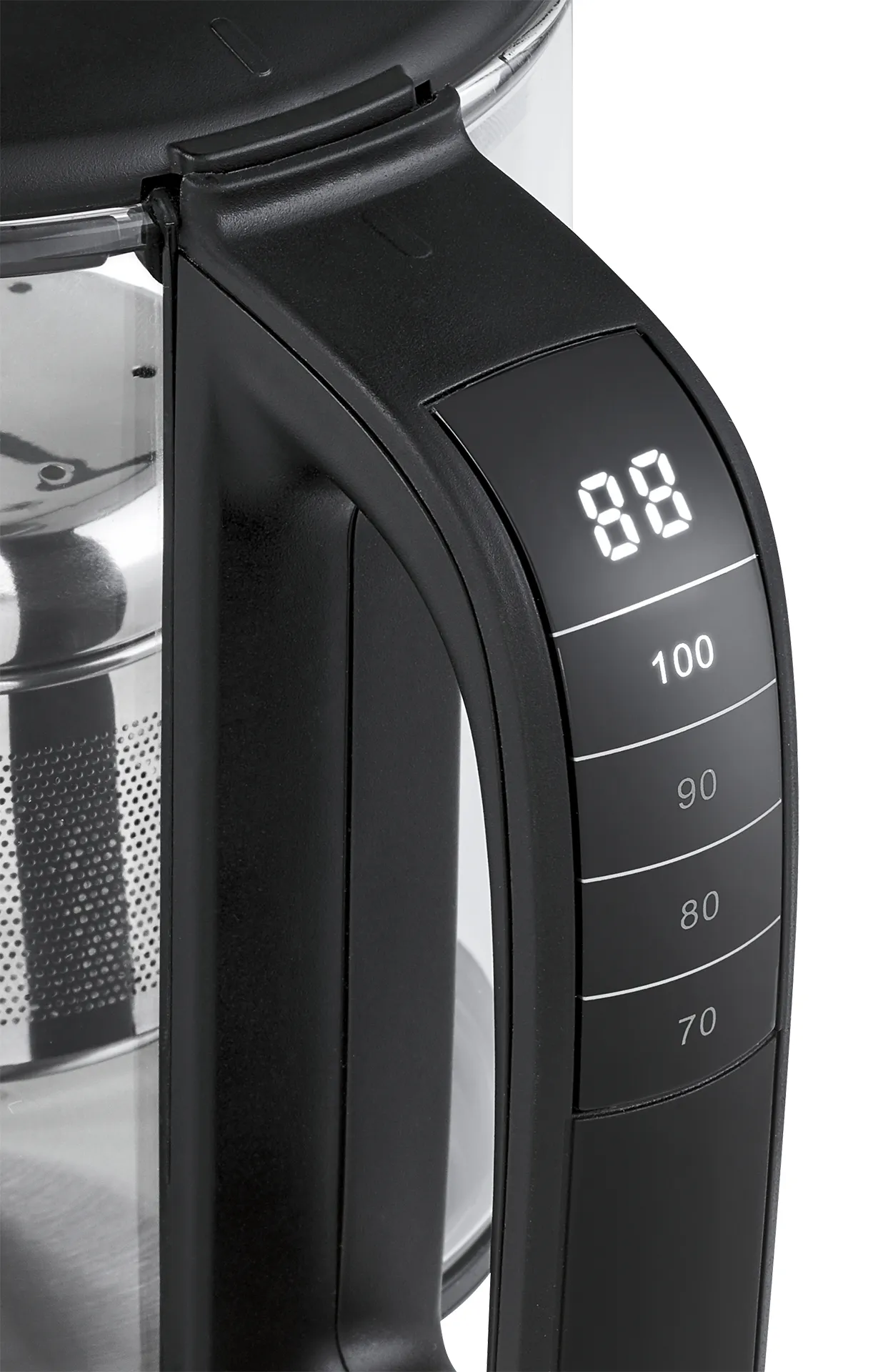 ProfiCook PCTK1165 vattenkokare, 0,5 l, 1100 W, rostfritt st&aring;l/svart