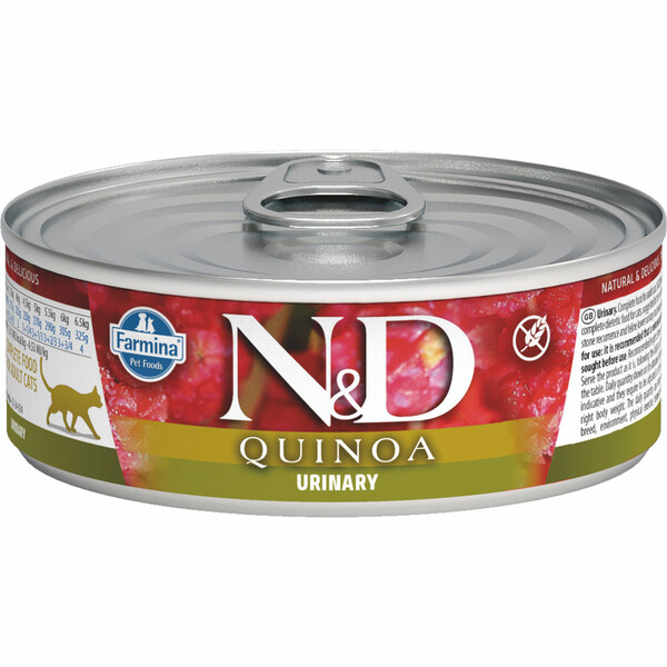 Farmina N&D Quinoa Urinary Duck & Herring, Wet food for cats, Adult, 80g