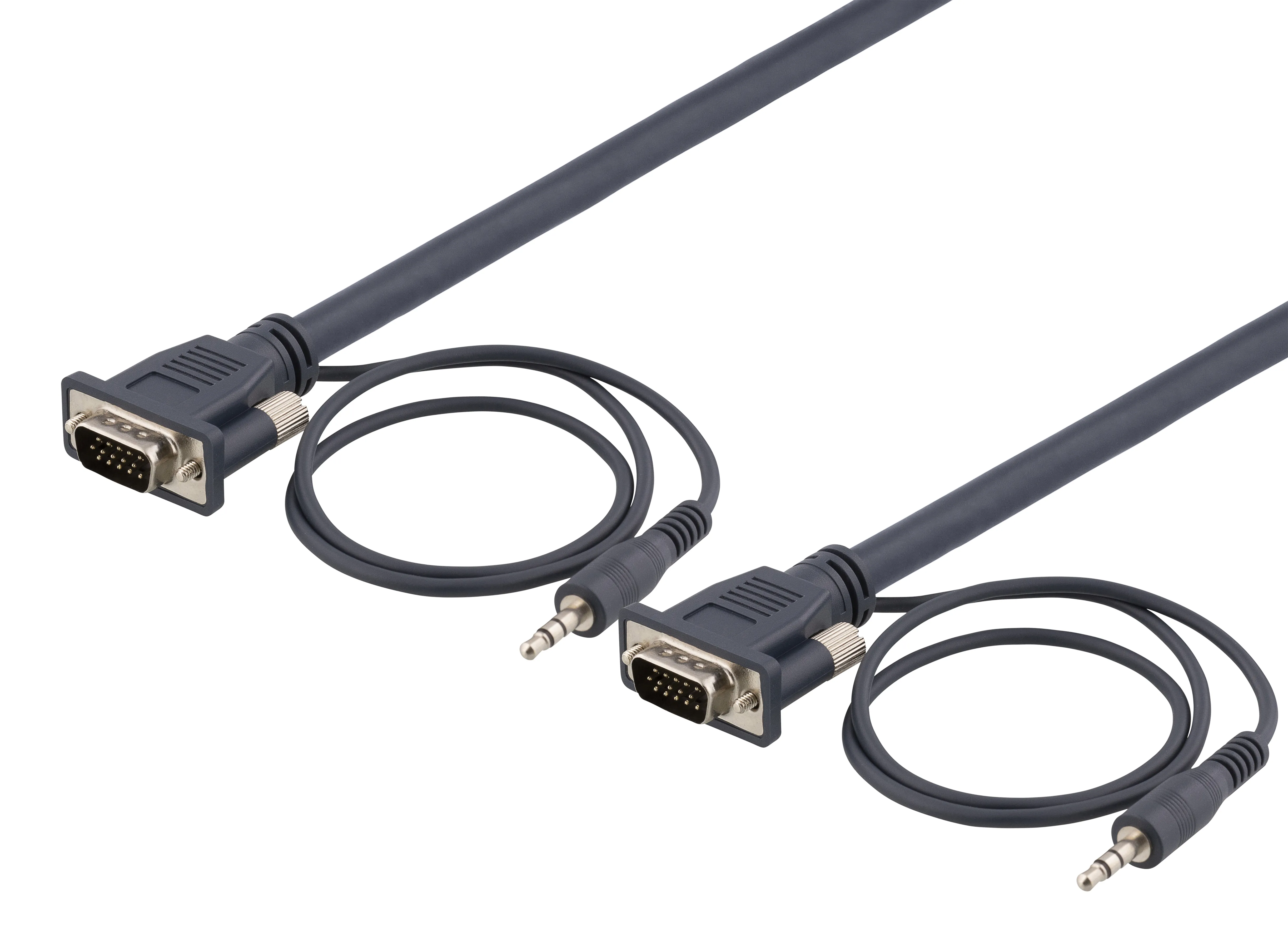 90cm VGA M+3.5mm M  To VGA +3.5mm M  26AWG  OD: 10.0mm