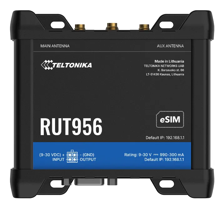 Teltonika Networks RUT95623B600 - Mobiln&auml;tverksrouter, Svart