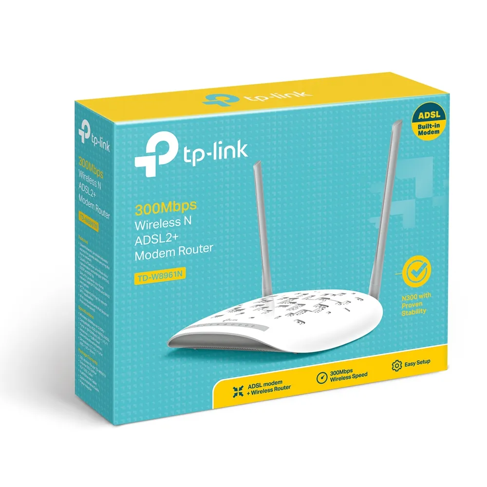 TP-Link 300Mbps Wireless N ADSL2+ Modem Router  2.4 GHz -WiFi-reititin