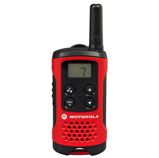 Motorola TLKR T40 Com-radio, 8 kanaler, 4km, LCD, 2xenheter, r&divide;d/svar