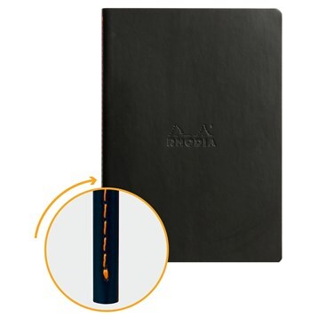 Rhodiarama Sewn spine Black A5 L