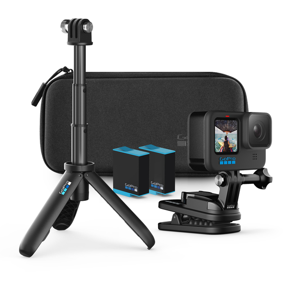 GoPro HERO10 Black Accessories Bundle Swivel Clip/Battery/Shorty/SD Card/Case