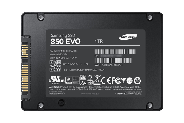 Samsung 1TB 850 EVO, 2.5", SATA III, 540/520 MB/s - SSD