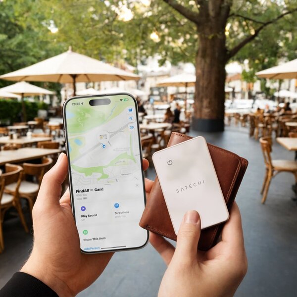 Satechi Find My Wallet Card - tracker, Desert Rose