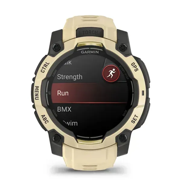 Garmin Instinct 3 45mm AMOLED -urheilukello, Citrine/harmaa