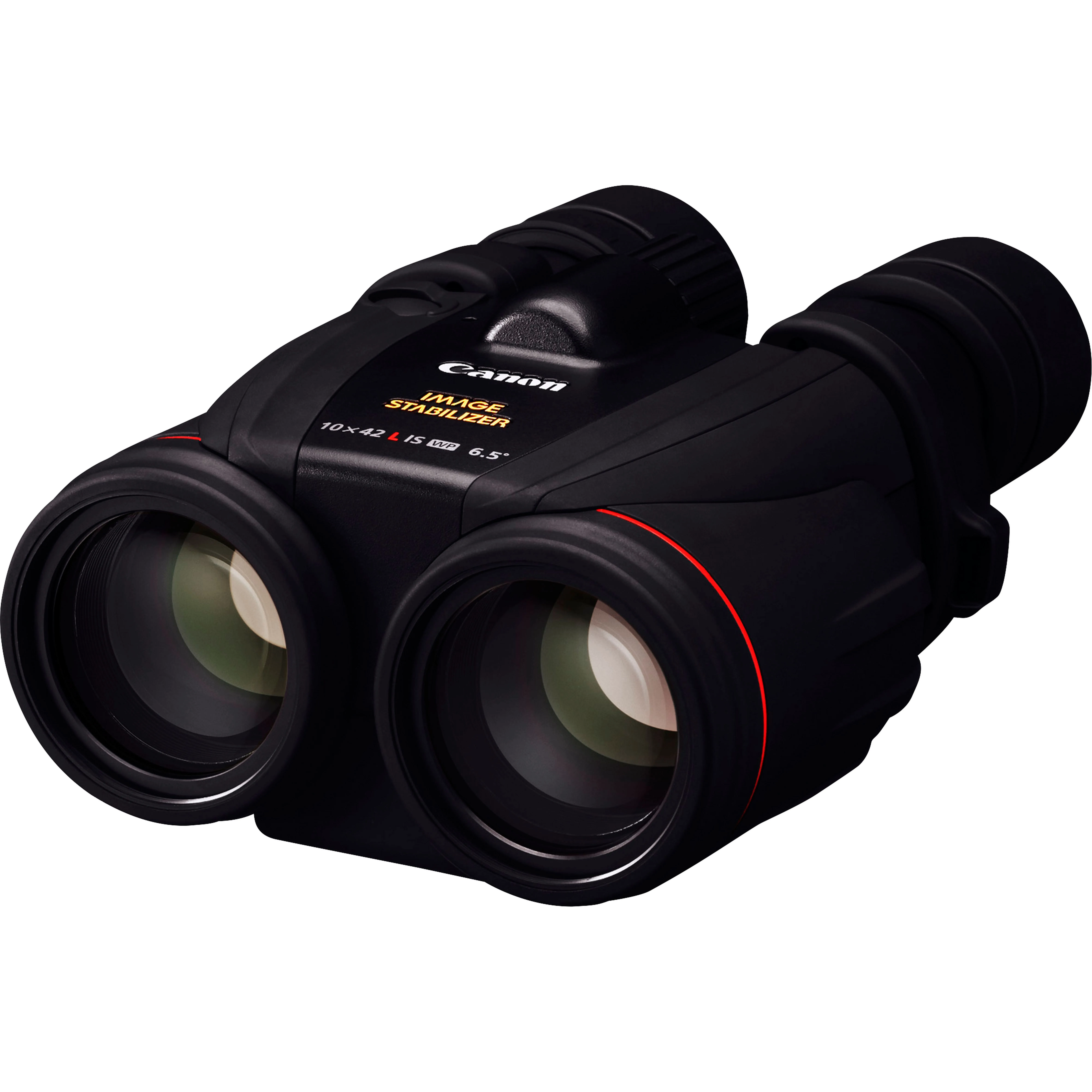 CANON 10x42 L IS WP all-weather Porro-prisms binocular Opt. Image Stabilizer 12fold blow-up + Carrying strap + system case