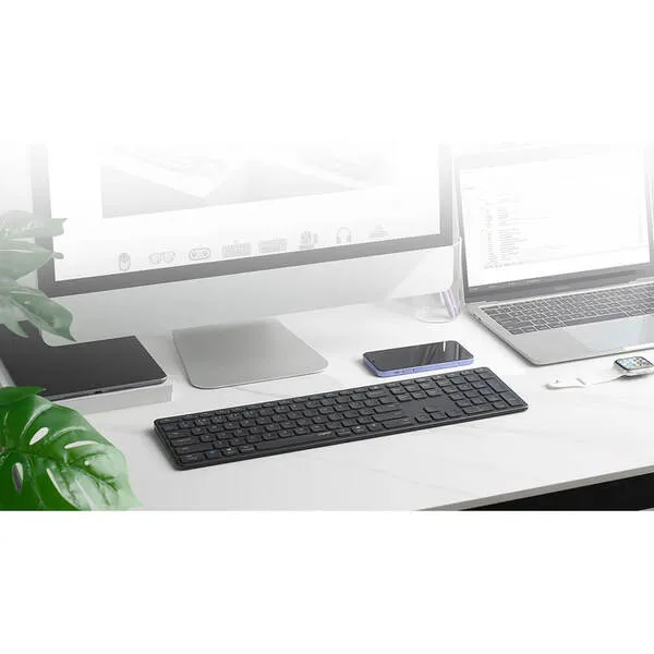 RAPOO Keyboard E9800M Multi-Mode Wireless Dark Grey