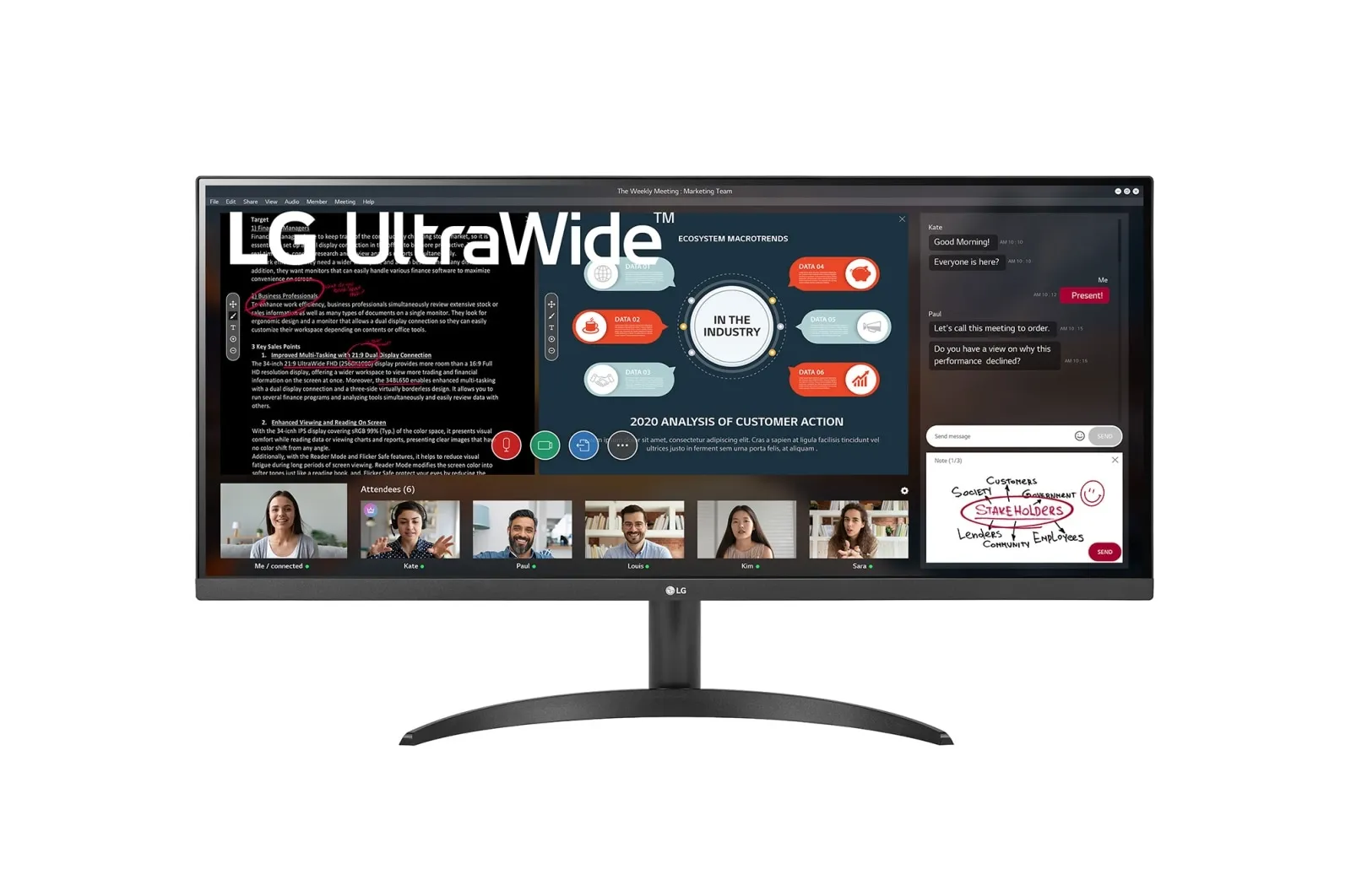 LG 34" 34WP500-B WFHD, USB-C, IPS - monitor