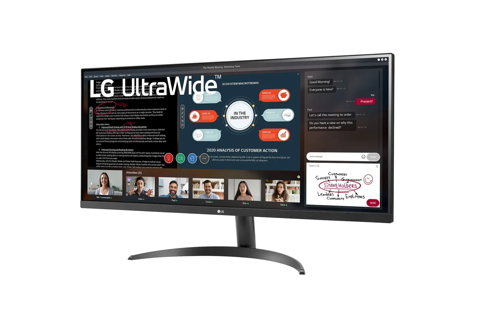 LG 34" 34WP500-B WFHD, USB-C, IPS - monitor
