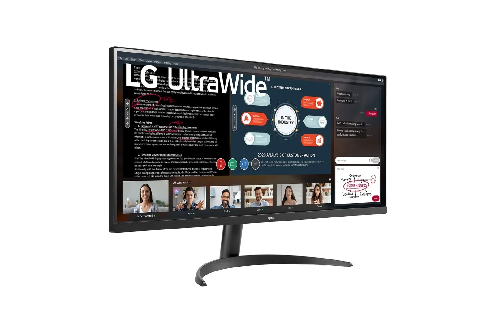 LG 34" 34WP500-B WFHD, USB-C, IPS - monitor