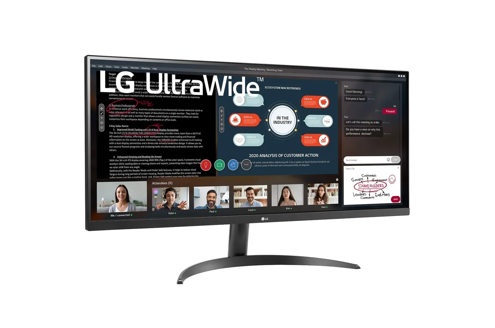 LG 34" 34WP500-B WFHD, USB-C, IPS - monitor