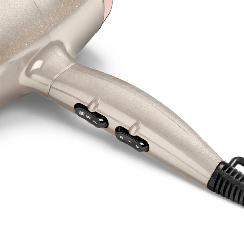 BaByliss 5914PE 2000 W -hiustenkuivaaja, musta/kulta/ruusukulta