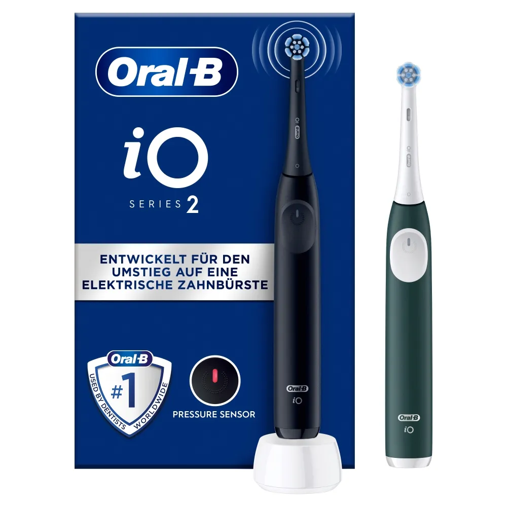 Oral-B iO Series 2 Duo Electric Toothbrush, 2 pcs, Night Black/Forest Green