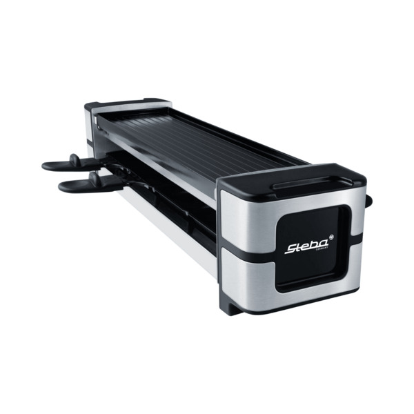 Steba RC 140 Raclette Grill, 4 Persons, 600 Watts, Black / Stainless Steel
