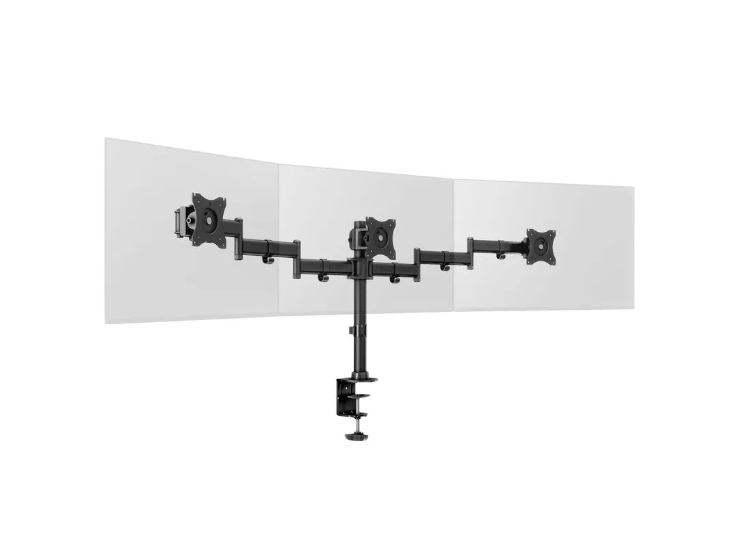 Multibrackets M Deskmount Basic Triple, -monitor arm, black, 15&quot;-27&quot;, 7,5kg