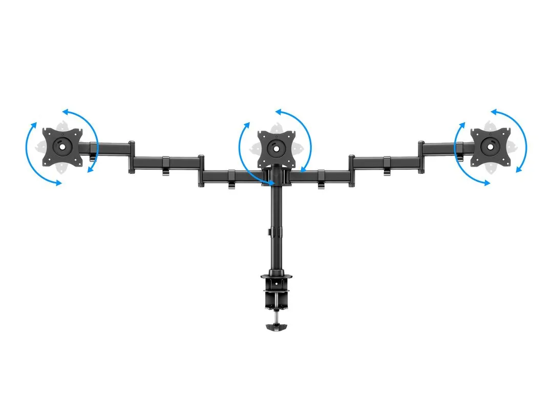Multibrackets M Deskmount Basic Triple, -monitor arm, black, 15&quot;-27&quot;, 7,5kg