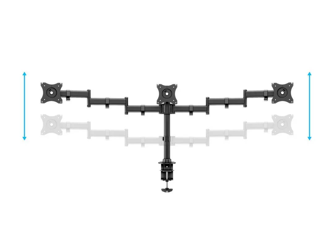 Multibrackets M Deskmount Basic Triple, -monitor arm, black, 15"-27", 7,5kg