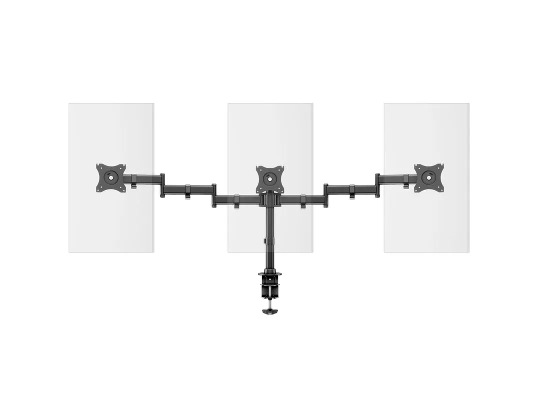 Multibrackets M Deskmount Basic Triple, -monitor arm, black, 15&quot;-27&quot;, 7,5kg