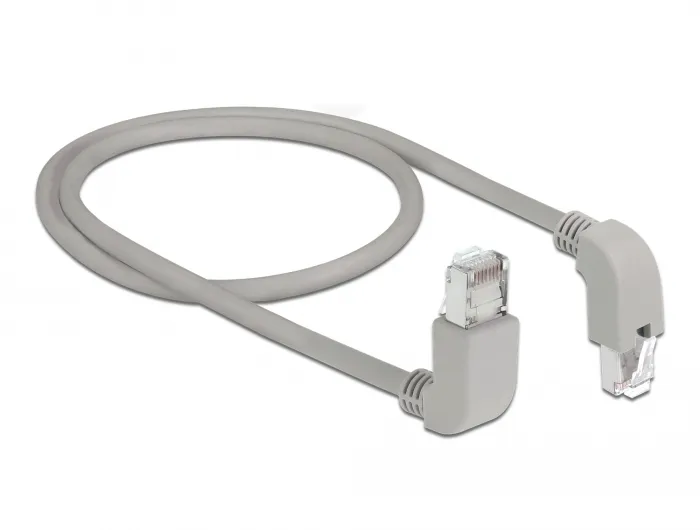 Delock Network cable RJ45 Cat.5e SF/UTP upwards / downwards angled 0.5