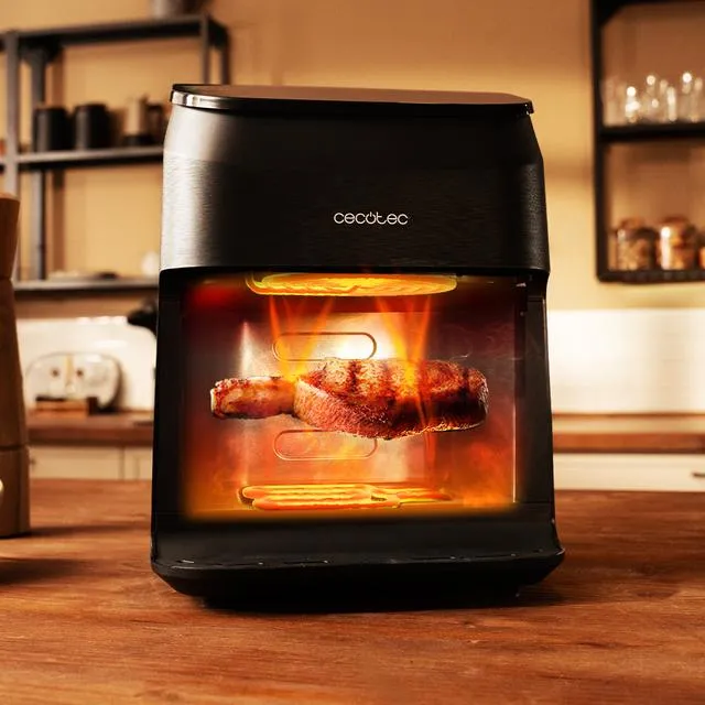 Cecotec Cecofry&amp;Grill Smokin' 4500, 4,5 l, 1900 W, airfryer, musta