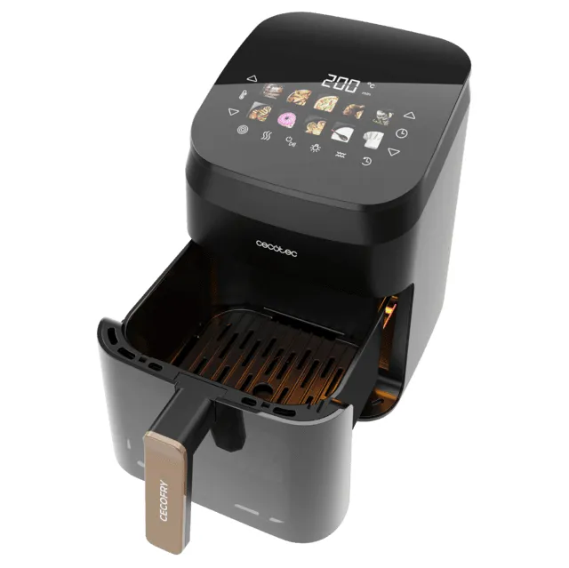 Cecotec Cecofry&amp;Grill Smokin' 4500, 4,5 l, 1900 W, airfryer, musta