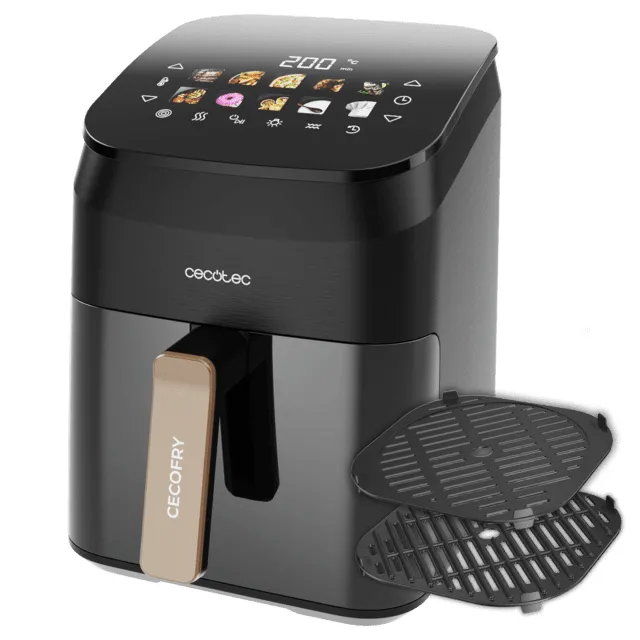 Cecotec Cecofry&Grill Smokin' 4500, 4,5 l, 1900 W, airfryer, musta