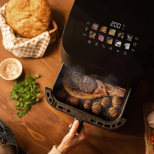 Cecotec Cecofry&amp;Grill Smokin' 4500, 4,5 l, 1900 W, airfryer, musta