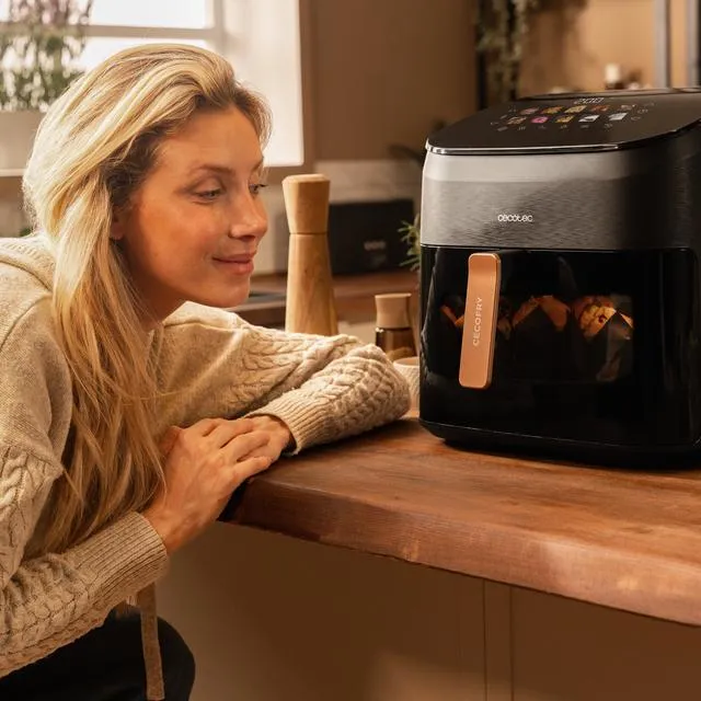 Cecotec Cecofry&amp;Grill Smokin' 4500, 4,5 l, 1900 W, airfryer, musta