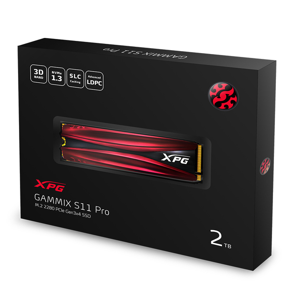 ADATA XPG Gammix S11 Pro 2 Tt, PCIe 3.0, M.2 -SSD-levy