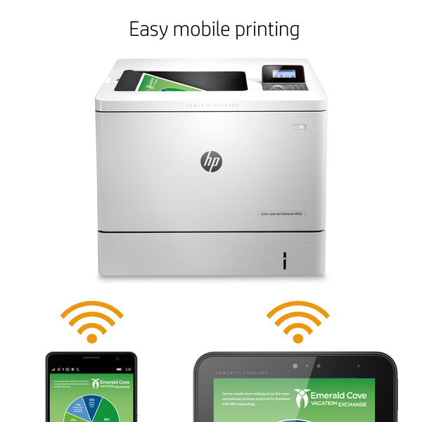 HP Color LaserJet Enterprise M553dn Duplex, LAN, A4 - f&auml;rglaserskrivare